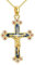 YAFEINI Kreuz Kette für Damen Sterling Silber Kreuz Anhänger Halskette Abalone Muschel Kreuz Schmuck Geschenke für Mädchen Männer (Jesus Kreuz 2)