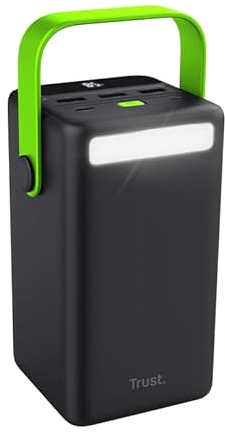 Trust Redoh Power Bank 50000 mAh Ricarica Rapida USB-C 3x USB-A Torcia LED per Festival e Campeggi, Batteria Esterna Powerbank, Caricatore Portatile iPhone iPad Tablet Huawei Xiaomi Smartphone
