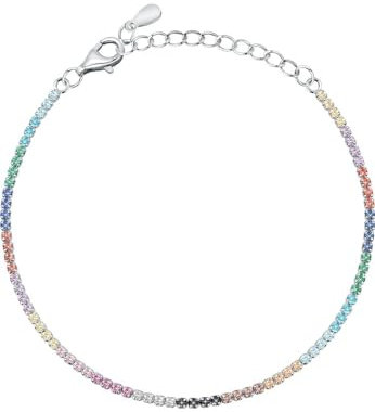 CHRIST Damen-Armband 925er Silber, recycelt Zirkonia One Size, Mehrfarbig 32027307