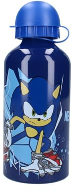 My sweety pop - Botella infantil Sonic de aluminio para niños, guardería infantil - Escuela - Vacaciones - Comida - 500 ml - Hidratación - Idea de regalo