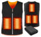 Heated Gilet for Men Women with Power Bank Heated Vest Jacket Fleece V Neck Body Warmer with 5 Heating Zones, 3 Heating Levels for Fishing Camping L