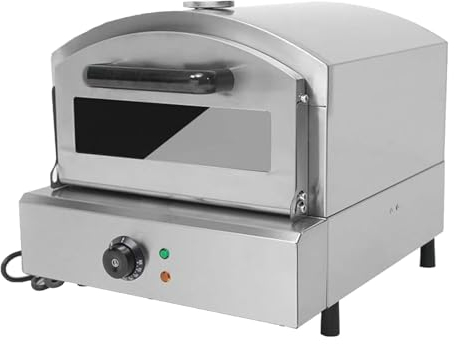 Kindevieft Outdoor Pizza Oven Electric Pizza Ovens with 12in Pizza Stone Stainless Less Pizza Maker Cooking Pizza Steak Chicken for Outdoor Garden Party