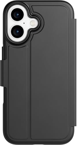 tech21 EvoLite Wallet for iPhone 16 3 card slot wallet - Impact Protection Case - in Black