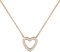 RADLEY Womens 18ct Rose Gold Plated Stone Set Open Heart Pendant Necklace