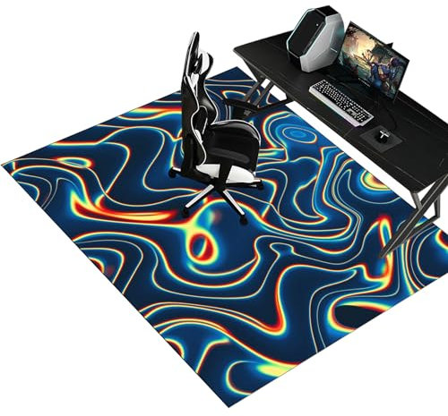Fzamudng 180 x 200 cm Tapis de Protection de Sol pour sols durs Tapis Chaise Gaming Antidérapant Tapis de Sol Bureau for Gaming et Le Travail - Tapis Protecteur de Sol pour fauteuils de Gaming