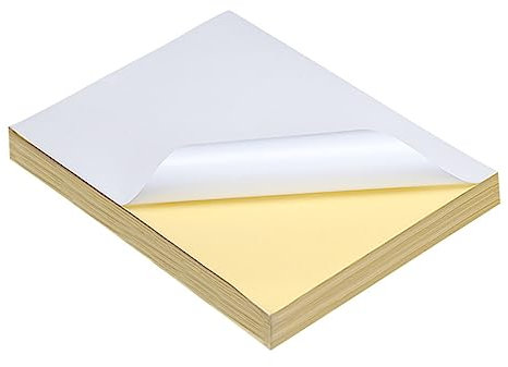 VILLCASE 100stücke Klebeetikettenpapier Selbstklebendes Schreibpapier Druckerpapier Mit Weiß Geeignet Für Tintenstrahldrucker Und Kopierer Praktisch Für Büro Schule Und Zuhause