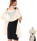 BUOSHUO Stola Damen,Chiffon Schal Shawl Multifunktionstuch Leicht,Für abendkleid,Geeignet Für Abend Party,Täglich Passend,Hochzeit Brautjungfer's Elegante (Gebrochenes Weiß)