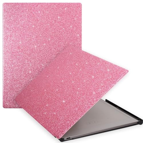 Caweet Case for Remarkable Paper Pro 11.8 2024, Slim Hard Back Shell Protective Book Folio Cover with Built-in Pen Holder and Auto Wake/Sleep, Glitter Pink