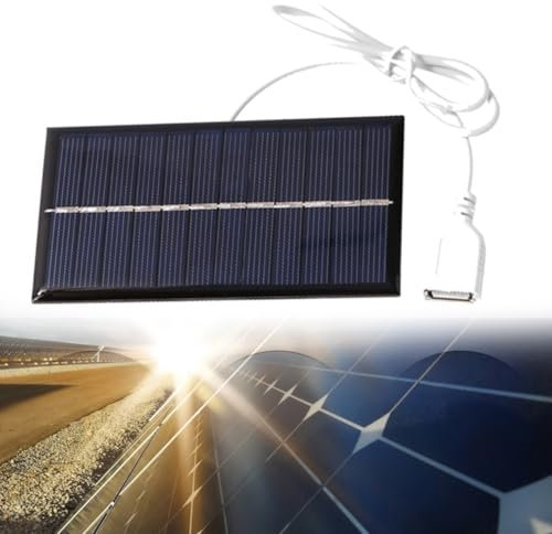 Chargeur de panneau solaire portable, USB, 3 W 6 V, pour téléphones portables, ordinateurs portables, batteries externes, randonnée, pêche, 110 x 60 mm