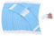 60 Stück Blau Tapes Klebestreifen Extensions,7,6x2,2cm Wig Glue Tape für SäMtliche Haarteile,C Contour Doppelseitiges Toupet Klebeband,Extra Stark Unsichtbar PerüCkenband für Empfindliche Haut