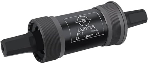 HESHUYAN Tretlager Mountainbike-Innenlager mit quadratischem Loch, 73 mm, 113/122,5/124,5/126 mm, wasserdicht, versiegelte Lager, Kohlenstoffstahl, Radfahren Innenlager(126mm BB73)