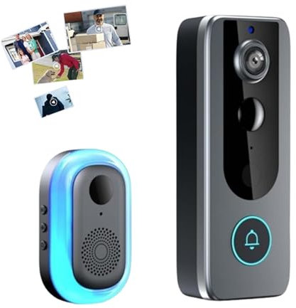 Guardianbell Pro – Smart Wifi Doorbell & Security Cam In One, With Live View, Two-Way Audio, Motion Alerts, Auto Snapshots And Local Recordings, Easy To Installation (B)