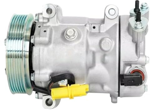 Compresor de aire acondicionado SD7C16 compatible con Peugeot 207, 208, 308, 3008, 508, 5008, Citroën C3, C4, C5 9822826880, 9651910980, 9800839580, 9688354080