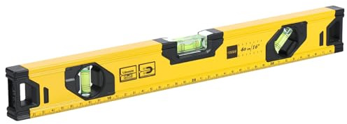 flintronic Spirit Level Magnetic, 400mm/16Inch Level Tool Aluminium Alloy, with 3 Bubble 45°,90°,180°, Shock Proof Torpedo Level, Lightweight Portable, for Measurement, Acceptance