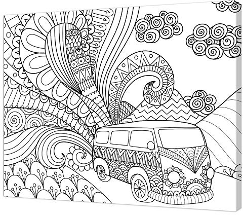 Pintcolor 9112 Künstlerleinwand, Holz, Weiß/Schwarz, 50 x 40 x 3,5 cm