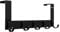 Anjuer Over the Door Coat Clothes Hanger Rack 5 Hooks for Bedroom Bathroom Kitchen Door, Towels Hats Robes Keys Handbags Hooks Accessories, Aluminum Alloy Black