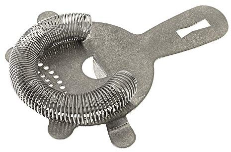 Barfly M37071VN Heavy-Duty Spring Bar Strainer w/4 Prongs, One Size, Vintage Cocktail, Stainless Steel