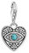 Thomas Sabo Damen Charm-Anhänger Herz Türkis Auge Charm Club 925 Sterling Silber 1780-646-17