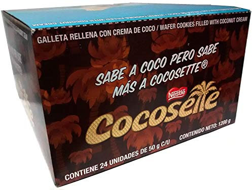 COCOSETTE 24 und de 50 gr c/u Galleta Rellena Con Crema De Coco / COCOSETTE 24 unità da 50 gr ciascuna Biscotto Ripieno Con Crema Di Cocco