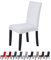 Veakii R Stuhlhussen 6 Stück Elastische Moderne Beschützer Stuhlhussen, Stuhl Abdeckungen für Haus Esszimmer Moderne Hochzeit Bouquet, Hotel, Restaurant Dekor (Weiß, 6 Stück)