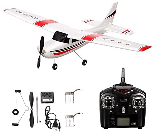 efaso WLToys F949 3-Kanal 2,4 GHz RC Flugzeug Cessna-182 - Robustes EPO-Material, 3-Fach coreless Motor, komplett RTF inkl. 2 Akkus