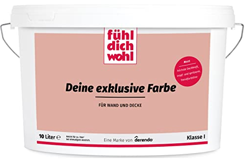 Fühl Dich Wohl Deine Farbe rot, matte Wandfarbe rot, hohe Deckkraft, verschiedene Rottöne zur Auswahl (10L, Ziegelsteinrot)