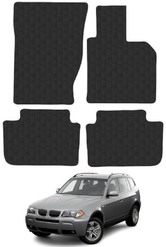 Fits BMW X3 [E83] (2004-2011) Car mats Compatible Accessories Rubber 3mm