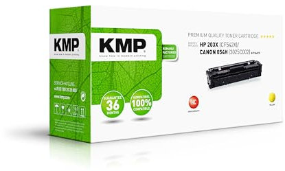KMP Toner passend für HP 203X Gelb für -HP Color Laserjet Pro M 254dnw/ 254nw/ 254dw , MFP M 280nw/ 281fdn/ 281fdw/ 281fw/ Canon i-SENSYS LBP 621cw/ LBP 623cdw/ LBP 640c/ MF 640c/ MF 641cn