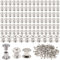 KYYLZ 100PZ Vite a Testa Piatta in Argento, Vite di Rilegatura, Rivetti a Vite Chicago M5x6mm - Argento