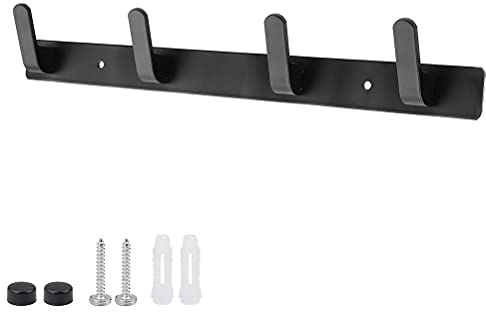 Coat Hooks Wall Mounted, 4 Hooks Door Hooks Coat Rack Wall Mounted Screw Fixed Coat Hanger Rack Holder for Bedroom Bathroom or Kitchen