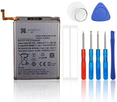 SwarKing Batterie de rechange compatible avec Samsung Galaxy Note20 Note 20 EB-BN980ABY avec kit d'outils