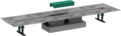 hansgrohe uBox universal Komplettset (Installationsset + Grundkörper) 1000mm für flache Installation von hansgrohe Duschrinnen Fertigsets (RainDrain Rock und RainDrain Match), Bodenablauf Dusche