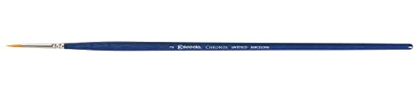 Escoda Chronos Series 3151 Artist Watercolor & Acrylic Paint Brush, Synthetic Toray Fiber & Red Sable Blend, Pointed Round, Size 2/0