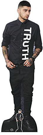 STAR CUTOUTS Zayn Malik Lifesize Cardboard Cutout With Mini Black Outfit, Zayn Malik Black Outfit