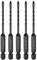 HARFINGTON 5pcs Masonry Drill Bits, 3mm Concrete Drill Bit 1/4 Hex Shank Ceramic Tile Drill Bit Carbide Tip for Brick, Glass, Plastic, Ceramic Tile, Wall Mirror, Black