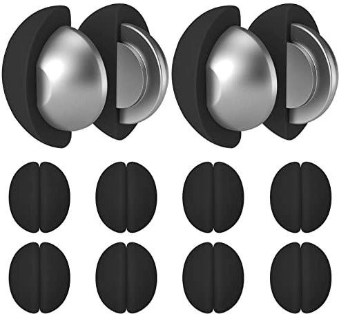 ROLIZOE Duschvorhanggewichte, Silikon eingeschlossene Starke, kein Rostklappen oder auseinanderfallen, verhindern, DASS Duschvorhang im Freien Fenstervorhanggewichte bläst (Schwarz, 10 Paar)
