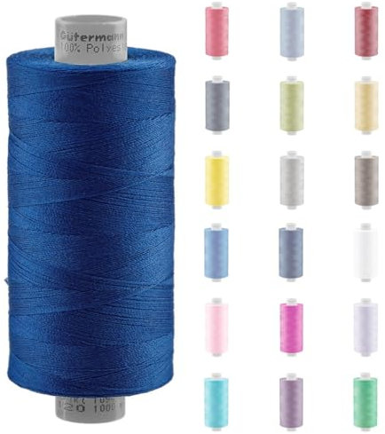 Nähmit - Gütermann PERMA -120 Nähgarn + GRATIS FARBKARTE 120er 1000m Rolle Polyester Nähmaschinengarn für Haushalts & Industrie Nähmaschine Qualitäts Nähgarn - A25-32349