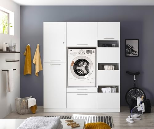 respekta HWRSET11 - Armadio per lavatrice, 167 cm, colore: Bianco