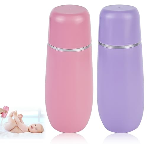 2 Stück Po Dusche, 400 ml Intimdusche mit Deckel, Easy-Bidet Ersetzt Feuchttücher & Dusch-WC, Moderne Intimdusche Wochenbett Tragbares Reisebidet für Schwangere, Säuglinge und Kleinkinder