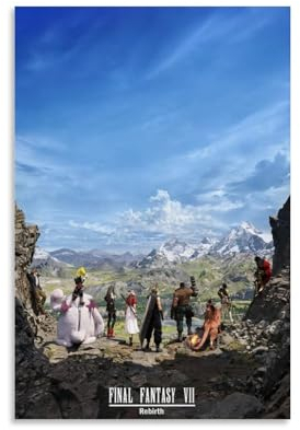 Generisch Final Fantasy Vii Poster, dekoratives Gemälde, Leinwand, Wandposter für Raumdekoration, ästhetische Sportlandschaft, Büro, Raumdekoration, Geschenk, 30 x 45 cm, ungerahmter Stil