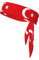 Trukd TD-TD12158 Stirnbänder mit Flagge der Türkei, Sport-Kopfband, Stirnband für Damen und Herren, Haarband zum Laufen, Workout, Fußball, Schwarz