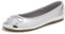 Feversole Women's Macaroon Colorful Memory Foam Cushion Ballet Flat Pumps Mirror Silver UK Size 3.5