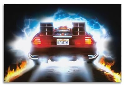 RIOEPURRT Filmposter Zurück in die Zukunft, dekoratives Gemälde, Leinwand, Wandposter und Kunstdruck, moderne Familienschlafzimmer-Dekoration, Poster, 20 x 30 cm