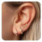 FUNEIA Ohrringe Silber 925 /14K Vergoldet Damen Klein Creolen Ohrstecker Silber Gold Set mit Zirkonia Stapelbar Wasserfest Stecker Hypoallergene Goldene Ohrringe Mehrere Piercings Ohrlöcher Schmuck