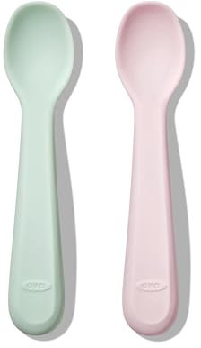 OXO Tot Silicone Spoons 2 Pack - Blossom and Opal