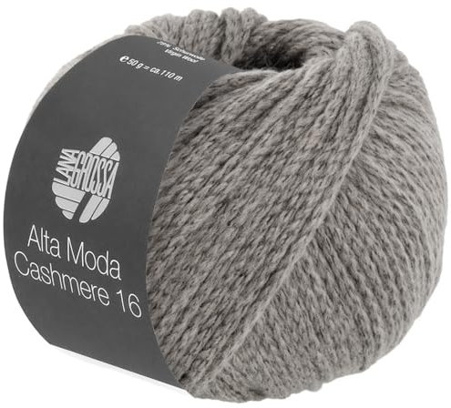 LANA GROSSA Alta Moda Cashmere 16 | Feinste 16 Mikron Merinowolle mit Kaschmiranteil | Handstrickgarn aus 78% Schurwolle (Merino) 12% Kaschmir & 10% Polyamid (Nylon) | 50g zum Stricken | 110m Garn 75
