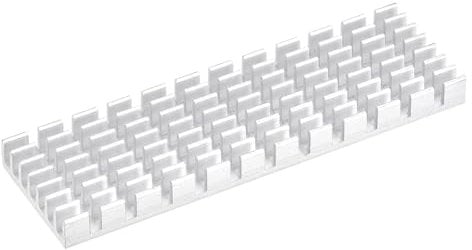 sourcing map M.2 2280 nvme SSD Heatsink Cooler with Thermal Pad Alloy Aluminum Cooling Sink for PC, 70x22x6mm, White