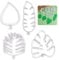 Tropical Leaf Cookie Cutters Set, 4 Pcs Leaf Cutters for Cake Decorating Biscuit Molds Troptical Leaf for DIY Decorative Baking Tool Plastic Mold for DIY Biscuit Cake Pastry Tools