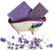 Jabón de Lavanda y Flores de Lavanda perfumados, Barras de Jabón, Jabones artesanales, Dos Pastillas de Jabón Natural 100%, Jabón de Marsella, Jabonera de cerámica para baño, Set de Baño decorativo.