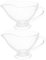 DECHOUS 2pcs Glass Sauce Boat Serving Sauce Cup Gravy Jugs for Restaurant Home Birthday Party